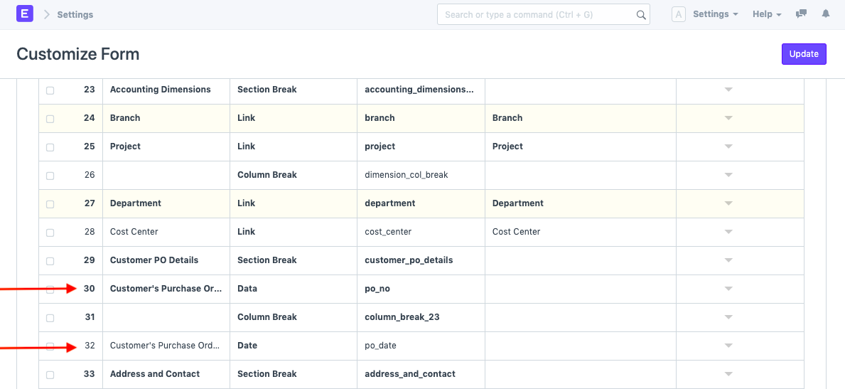 Custom Field in Sales Invoice