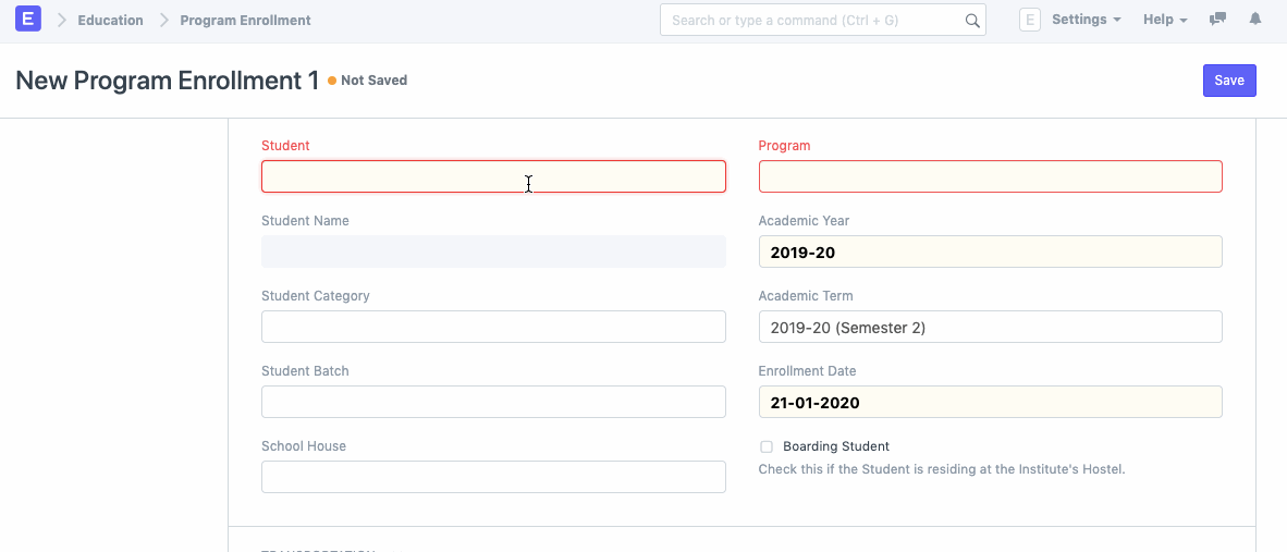 Program Enrollment