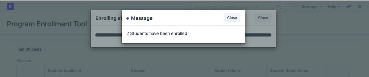 Student Enrollment Tool