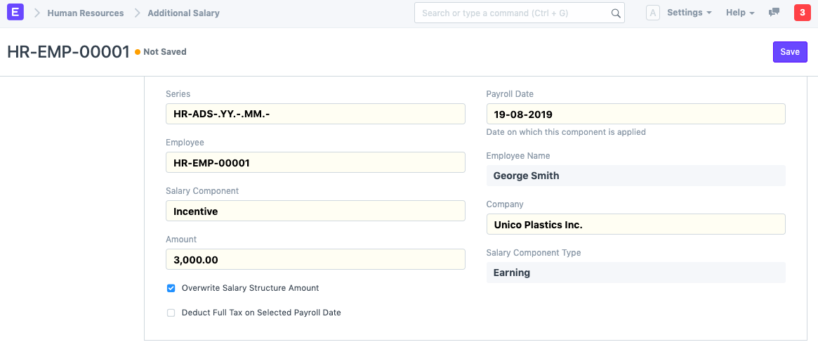 Additional Salary