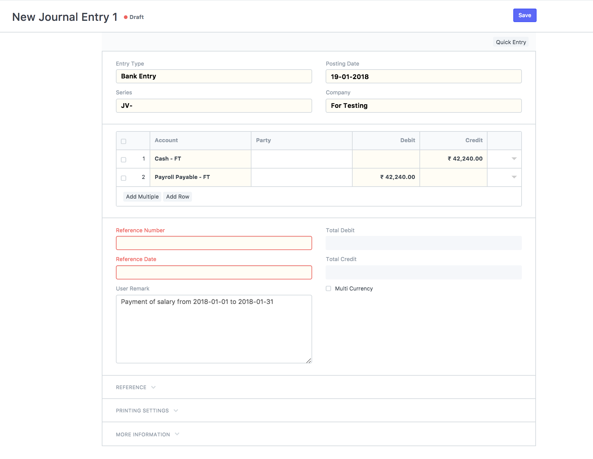 Payroll Entry