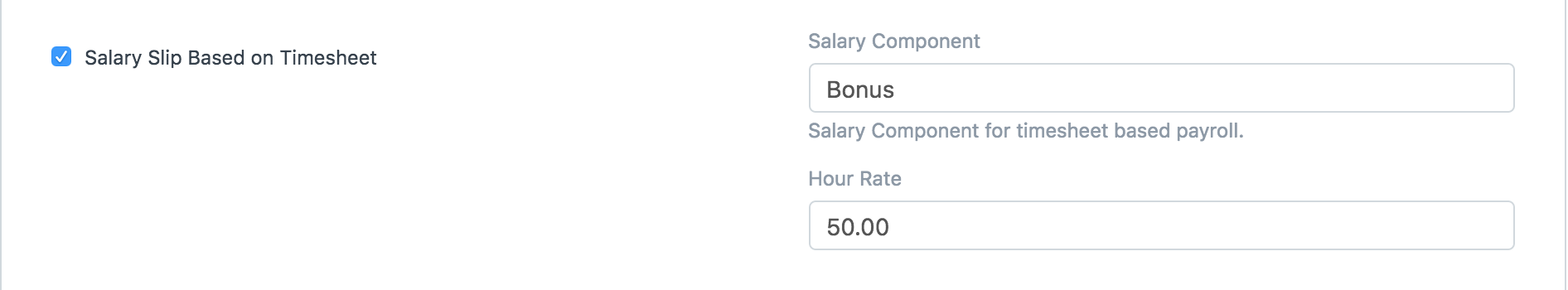 Salary Slip based on Timesheet