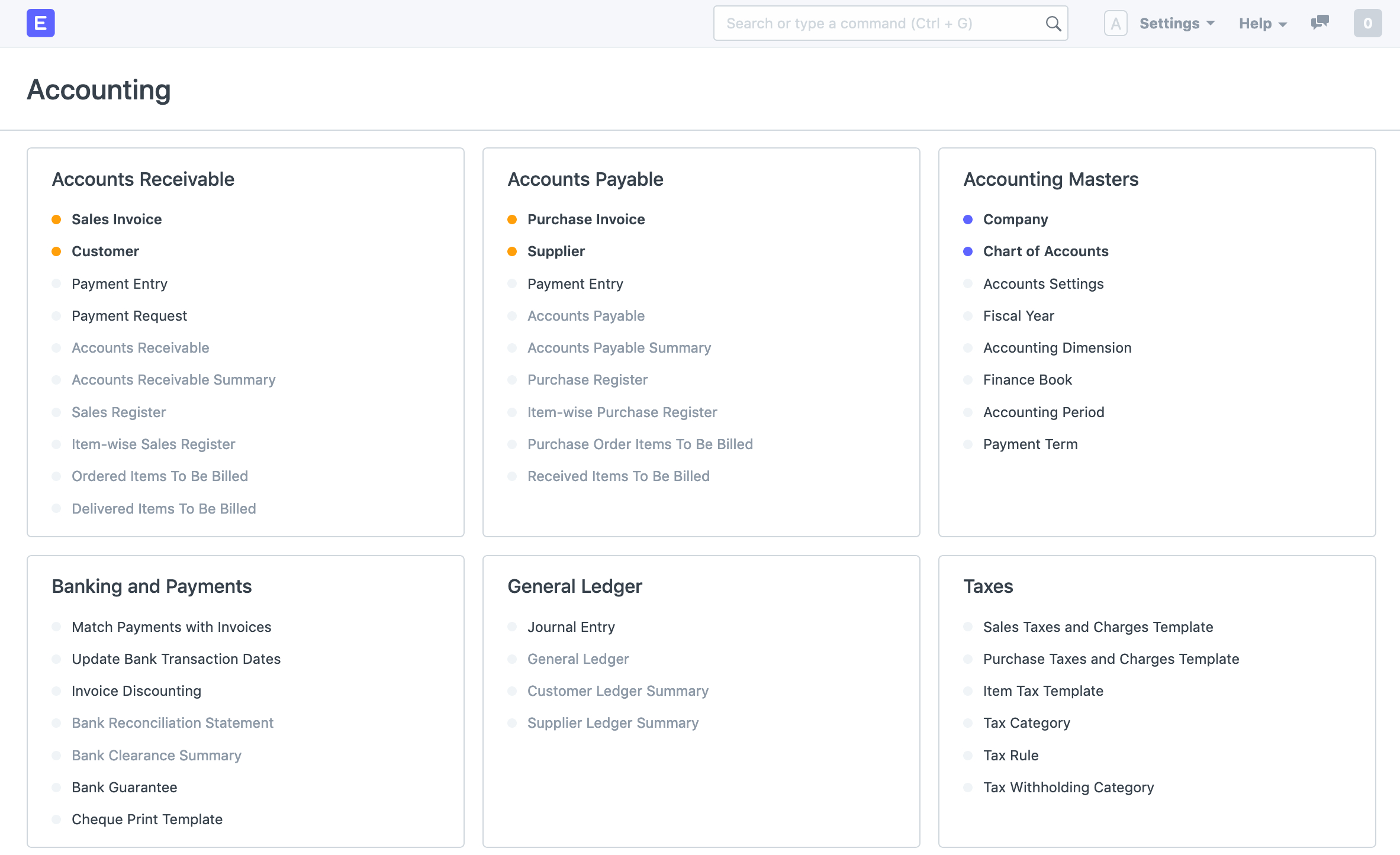 Accounts Module