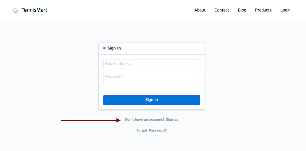 Website User Signup