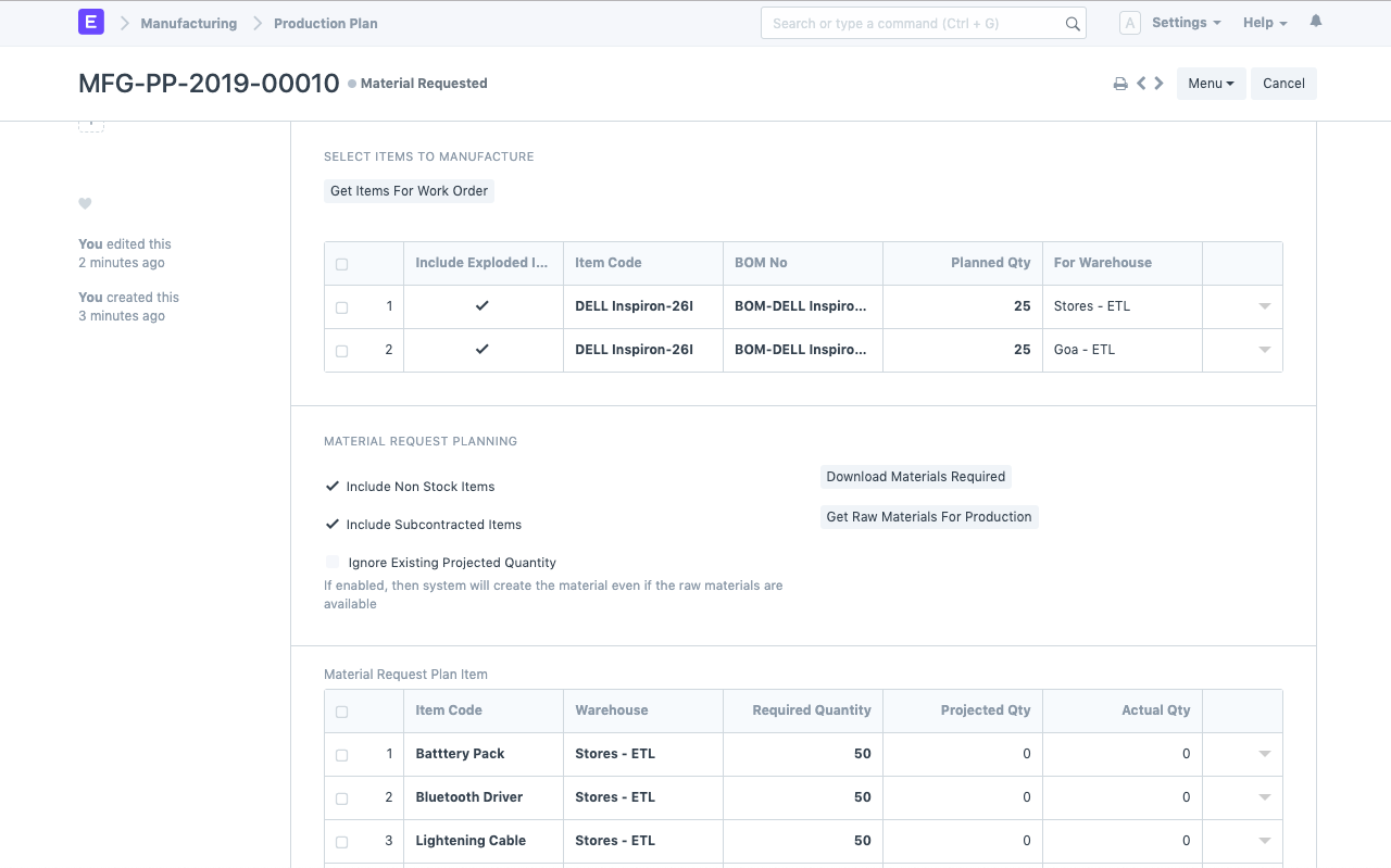Material Resource Planning