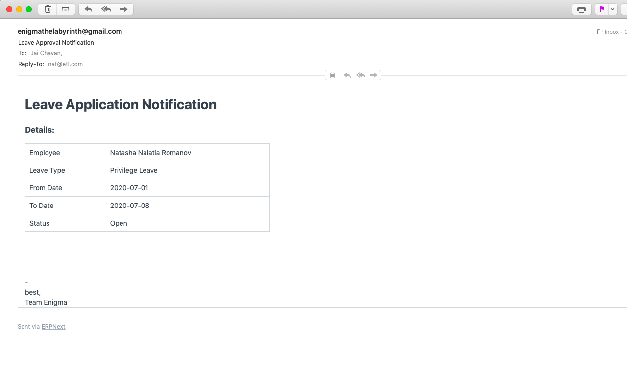 Email Notifications