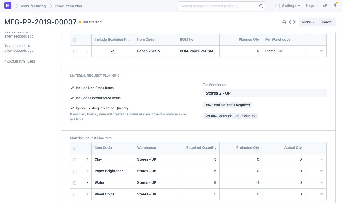 Material Resource Planning