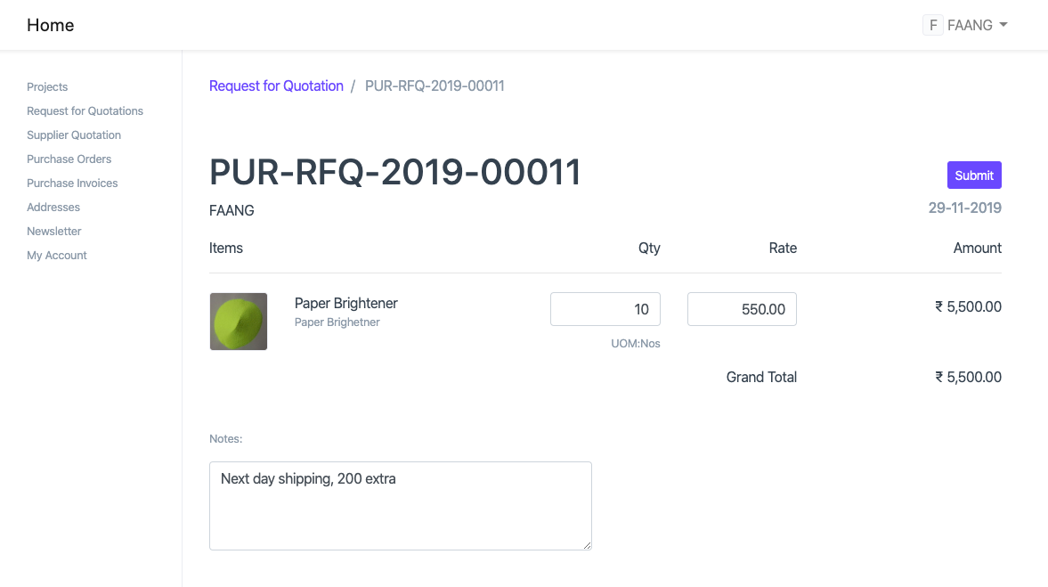 Supplier Portal