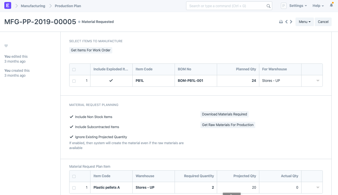 Material Resource Planning